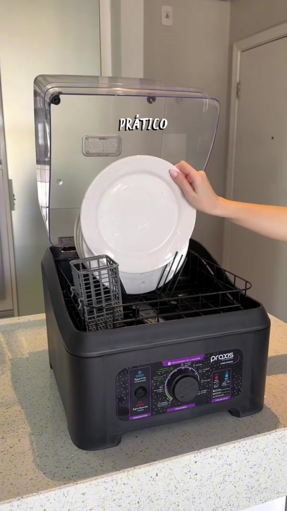 Lava-Louças Portátil Semiautomática Praxis – Preta