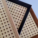 Bandeja Decorativa Retangular Organizadora Moderna Palha c/ Vidro Palhinha Indiana Redinha Rendinha