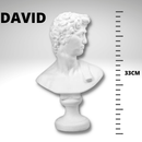 Escultura Deuses da Mitologia Grega e Romana - Peça de Gesso Decoração - Busto de David, Artemis, Eros, Proserpina 33cm