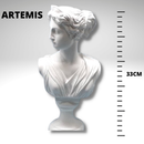 Escultura Deuses da Mitologia Grega e Romana - Peça de Gesso Decoração - Busto de David, Artemis, Eros, Proserpina 33cm