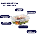 Kit 10 ou 5 Potes Vidro Hermético 450ml Retangular Mantimentos Marmita Premium