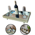 Bandeja Espelhada Flutuante Decorativa Premium 50x30 cm para Lavabo, Aparador e Mesa | Viva Ordem