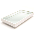 Bandeja Espelhada Flutuante Decorativa Premium 50x30 cm para Lavabo, Aparador e Mesa | Viva Ordem