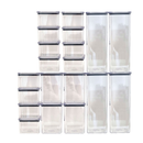 Kit 20 Potes Herméticos 2,3litros 1,1litro 480ml Organização