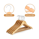 Kit 10 Cabides Para Roupas Madeira Cabides Organizador Closet Calças Camisas Saias Atacado Premium