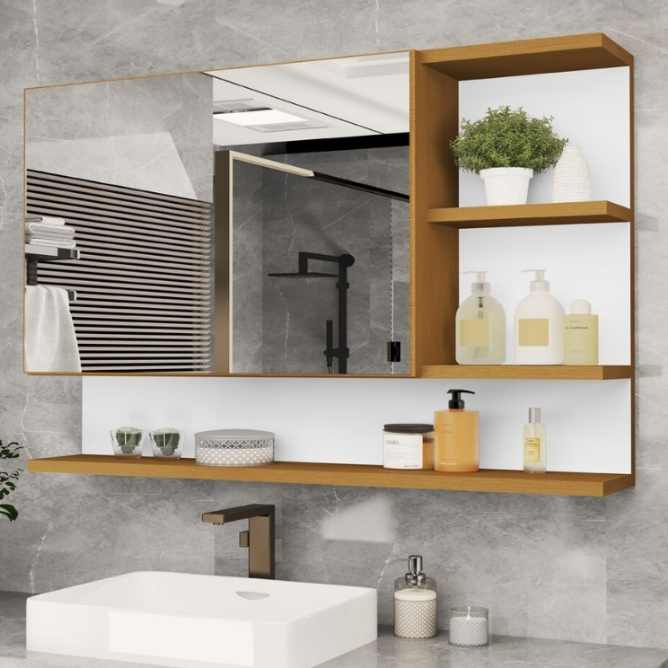QUEIMA DE ESTOQUE! Armário Espelheira com Porta Cleo - VÁRIAS CORES