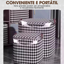 HOMING Caxia De Armazenagem 180L Grande 2 Pega Fecho Duplo Para Edredom Roupa Cobertor