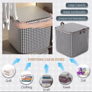 HOMING Caxia De Armazenagem 180L Grande 2 Pega Fecho Duplo Para Edredom Roupa Cobertor