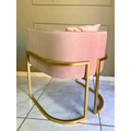 Poltrona Decorativa Premium em Veludo com Base Metálica | Cadeira para Sala de Jantar, Escritório, Clínica e Recepção