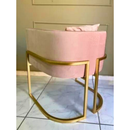 Poltrona Decorativa Premium em Veludo com Base Metálica | Cadeira para Sala de Jantar, Escritório, Clínica e Recepção