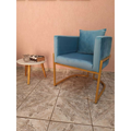 Poltrona Decorativa Premium em Veludo com Base Metálica | Cadeira para Sala de Jantar, Escritório, Clínica e Recepção