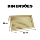 Bandeja Decorativa Organizadora Viva Ordem – Palha Indiana com Vidro