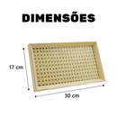 Bandeja Decorativa Organizadora Viva Ordem – Palha Indiana com Vidro