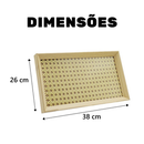Bandeja Decorativa Organizadora Viva Ordem – Palha Indiana com Vidro