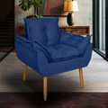 Poltrona Opala Decorativa para Sala, Quarto e Recepção | Conforto Premium em Suede com Pé Palito