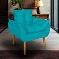 Poltrona Opala Decorativa para Sala, Quarto e Recepção | Conforto Premium em Suede com Pé Palito