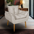 Poltrona Opala Decorativa para Sala, Quarto e Recepção | Conforto Premium em Suede com Pé Palito