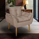 Poltrona Opala Decorativa para Sala, Quarto e Recepção | Conforto Premium em Suede com Pé Palito