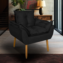 Poltrona Opala Decorativa para Sala, Quarto e Recepção | Conforto Premium em Suede com Pé Palito