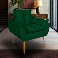 Poltrona Opala Decorativa para Sala, Quarto e Recepção | Conforto Premium em Suede com Pé Palito