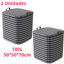 Caixa Organizadora de Roupas 180L Dobrável – Porta Edredom e Cobertores