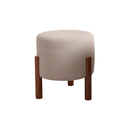 Kit 2 Puffs ou unitário Apollo de Luxo Linho Decorativo Sala Escritório Suporta 150Kg - Escolha a Cor