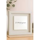 Quadro Decorativo em Madeira Quadrado 20x20 com Placa de Espelho Gravado com Frase Religiosa Sala Quarto Casa Decoração