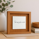 Quadro Decorativo em Madeira Quadrado 20x20 com Placa de Espelho Gravado com Frase Religiosa Sala Quarto Casa Decoração