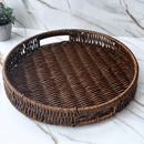 Bandeja Cesto Decorativa em Rattan para Mesa Posta e Decoração | Viva Ordem