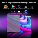 TASSOS Tela De Projeção 84/100/120 Polegadas 4K Full HD 16:9 Cinza Anti-luz,lavável e portátil