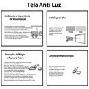 TASSOS Tela De Projeção 84/100/120 Polegadas 4K Full HD 16:9 Cinza Anti-luz,lavável e portátil