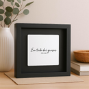 Quadro Decorativo em Madeira Quadrado 20x20 com Placa de Espelho Gravado com Frase Religiosa Sala Quarto Casa Decoração