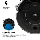 Aspirador de Pó Robô WAP Robot W100 3 em 1 Antiqueda Bivolt 17W