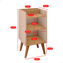 Kit com 2 Mesa de Cabeceira Nicho Organizador, pés retrô em PVC e Porta-Celular Max