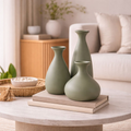 Trio de Vasos Decorativos em Cerâmica Moderno Sala
