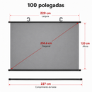 TASSOS Tela De Projeção 84/100/120 Polegadas 4K Full HD 16:9 Cinza Anti-luz,lavável e portátil