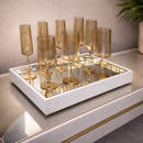 Bandeja Espelhada Flutuante Decorativa Mesa Bar Aparado 50X30CM Primium