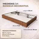 Bandeja Espelhada Flutuante Decorativa Mesa Bar Aparado 50X30CM Primium