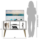 Rack para TV até 40 Polegadas Retrô Moderno para Sala e Quarto Compacto Noruega