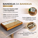 Bandeja Espelhada Flutuante Decorativa Mesa Bar Aparado 50X30CM Primium