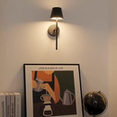 Arandela LED Recarregável Sem Fio RGB Retrô Toque | Lâmpada de Parede com Sensor Dourado / Preto