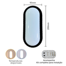 Luminária Arandela Tartaruga LED 20W Bivolt | Preto ou Branco | Luz Branca ou Luz Quente | A Prova D'Água
