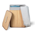 Cesto de Roupa Suja de Bambu 50L com Tampa e Alças | Organizador Viva Ordem