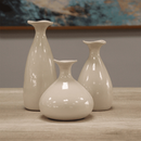 Trio de Vasos Decorativos em Cerâmica Moderno Sala