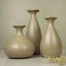 Trio de Vasos Decorativos em Cerâmica Moderno Sala