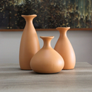 Trio de Vasos Decorativos em Cerâmica Moderno Sala