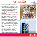 Carregador Portátil Indução para iPhone Magsafe Sem fio Bateria Carga 3000mAh/5000mAH/10000mah