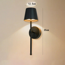 Arandela LED Recarregável Sem Fio RGB Retrô Toque | Lâmpada de Parede com Sensor Dourado / Preto