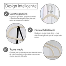 Kit 25 Cabide Infantil Antideslizante Ultrafinos de Veludo