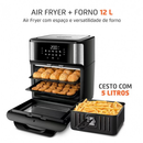 Fritadeira Elétrica Sem Óleo Air Fryer Oven 2 em 1 Mondial AFON-12L-BI 12L Digital